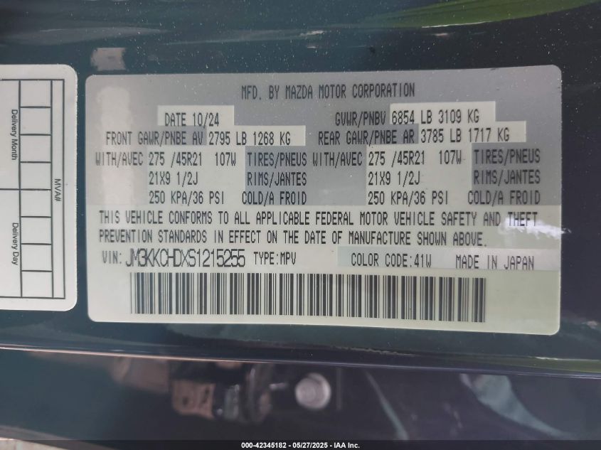 2025 Mazda CX-90 - JM3KKCHDXS1215255