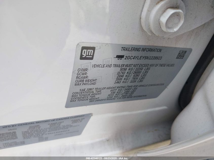 2022 Chevrolet Silverado 2500 - 2GC4YLEY5N1228923