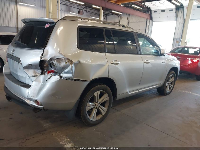 2008 Toyota Highlander Sport VIN: JTEES43A782070246 Lot: 42346259