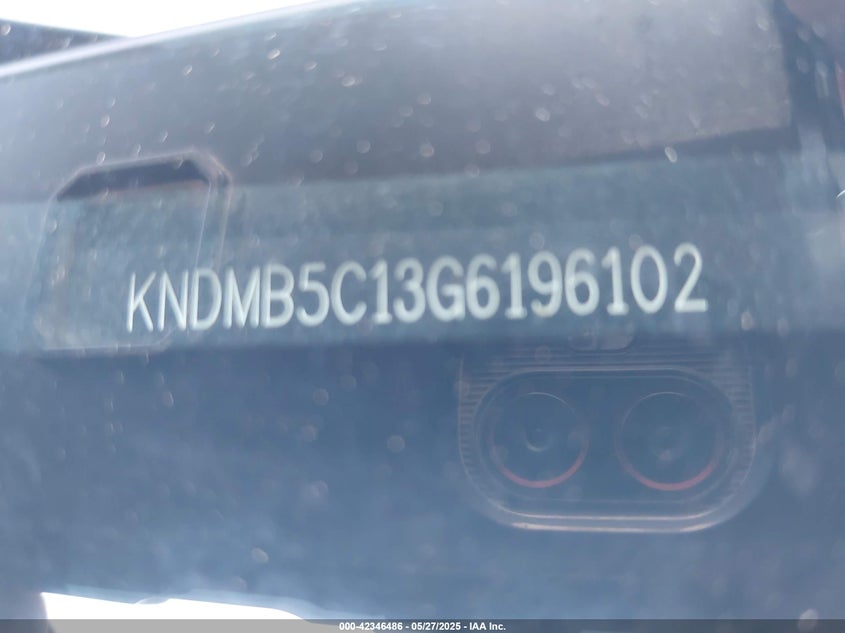 2016 Kia Sedona Lx VIN: KNDMB5C13G6196102 Lot: 42346486