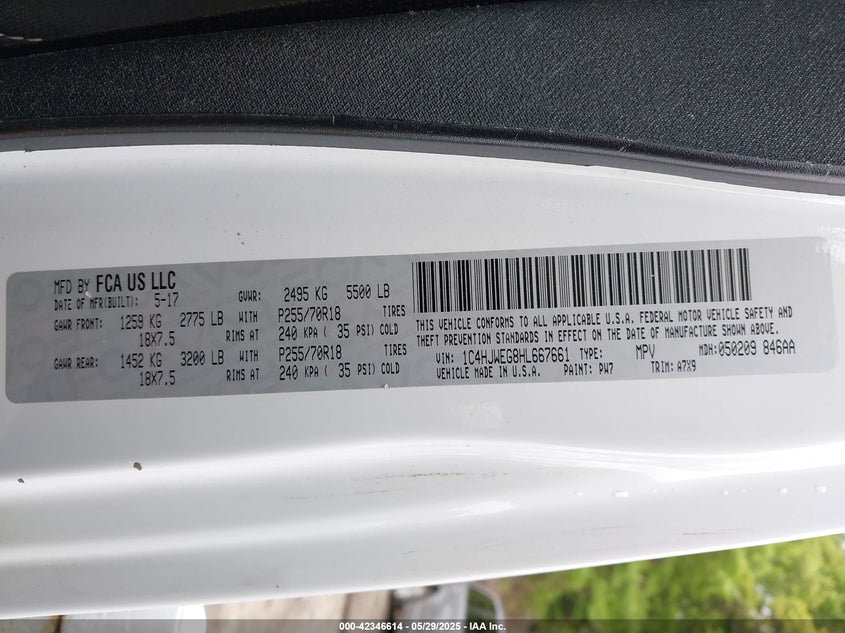 2017 JEEP WRANGLER UNLIMITED SAHARA 4X4 - 1C4HJWEG8HL667661