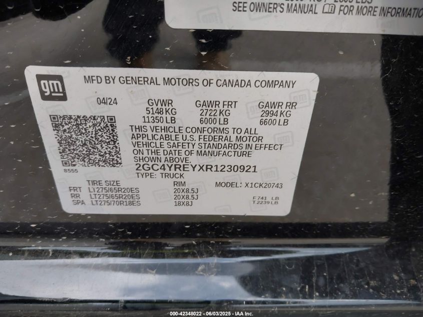 2024 Chevrolet Silverado 2500 - 2GC4YREYXR1230921