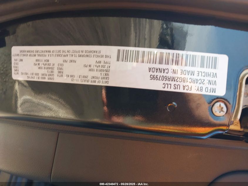 2021 Chrysler Pacifica Touring L VIN: 2C4RC1BG2MR607995 Lot: 42348472