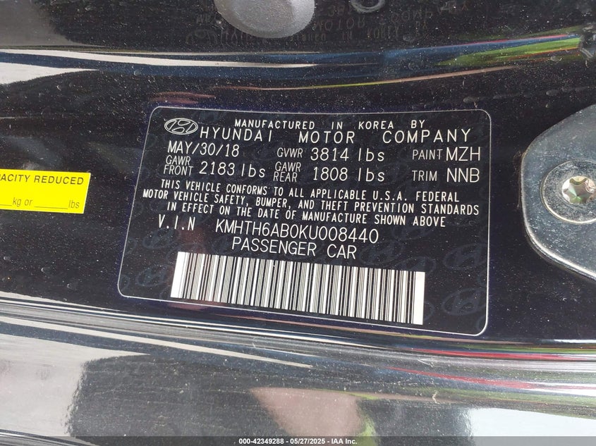 2019 HYUNDAI VELOSTER TURBO R-SPEC - KMHTH6AB0KU008440