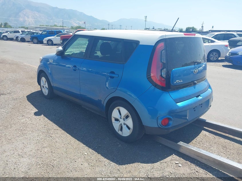 Vin: kndjp3ae8g7016735, lot: 42841849, kia soul ev 20163