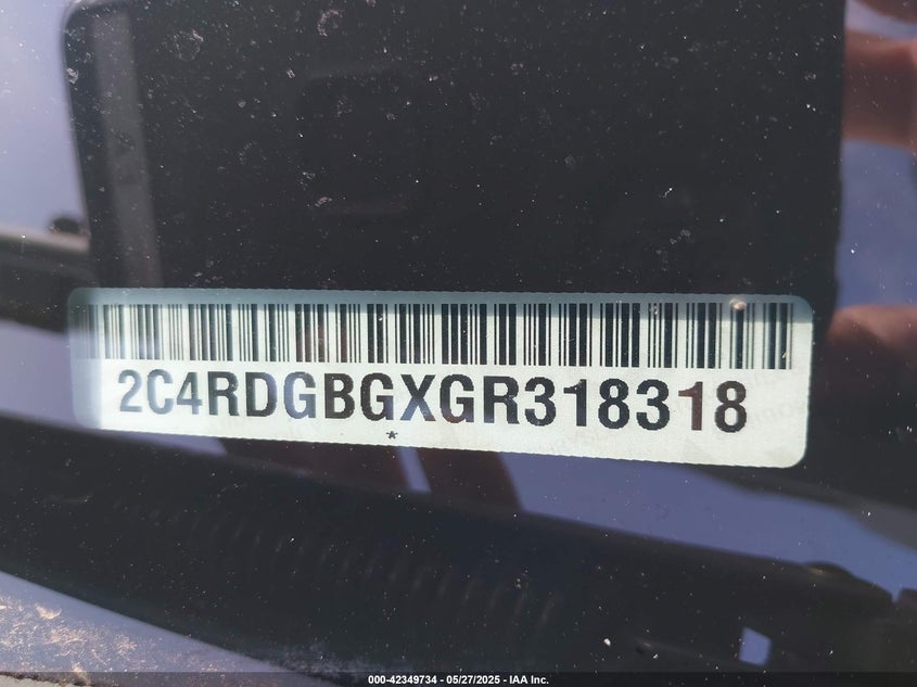 2016 DODGE GRAND CARAVAN SE - 2C4RDGBGXGR318318