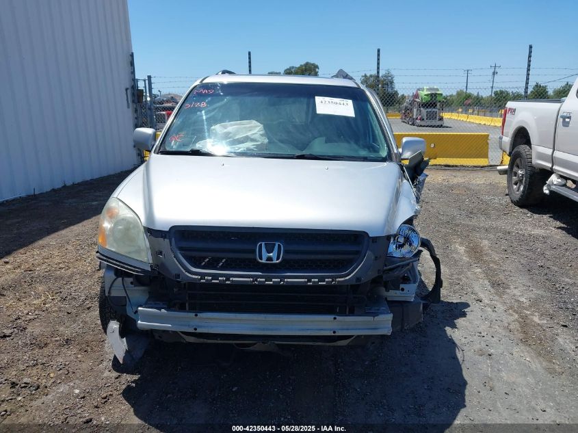 2005 Honda Pilot Ex-L VIN: 2HKYF18695H567284 Lot: 42350443