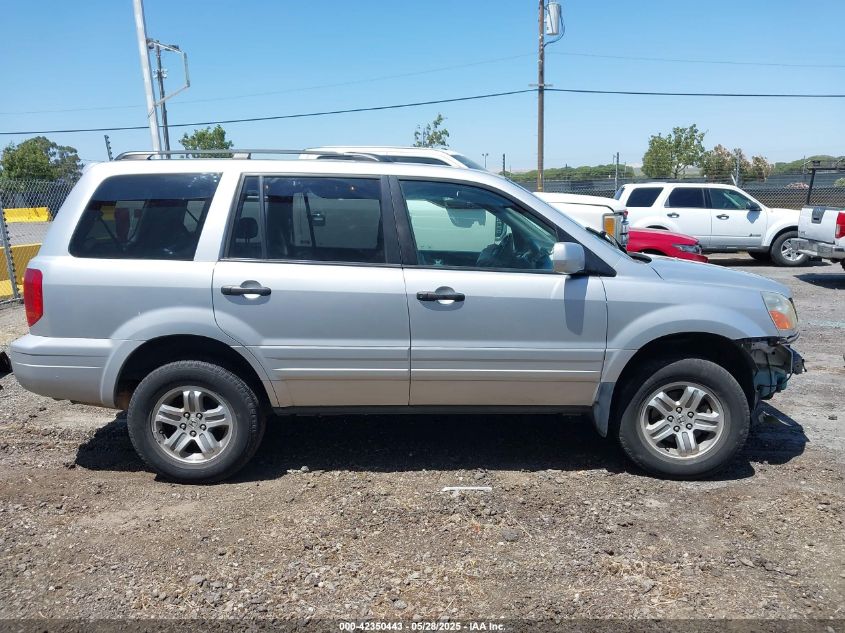 2005 Honda Pilot Ex-L VIN: 2HKYF18695H567284 Lot: 42350443