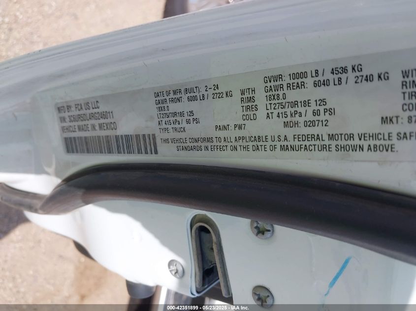 2024 Ram 2500 - 3C6UR5DL4RG246011