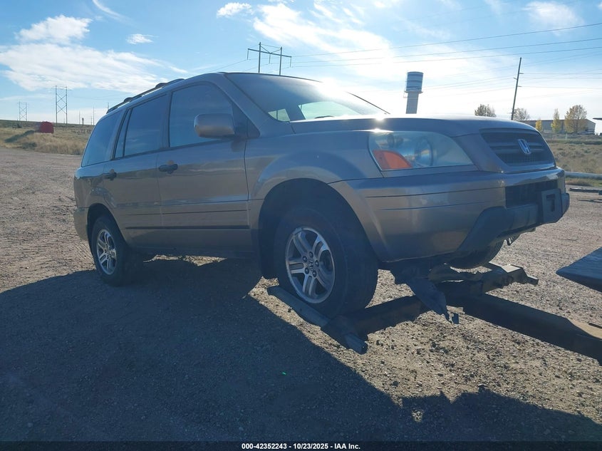 2004 Honda Pilot Ex gold suv gasoline 2HKYF18414H504287 photo #1