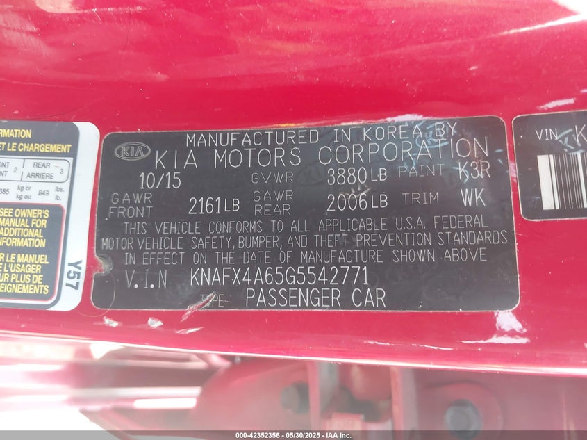 2016 KIA FORTE LX - KNAFX4A65G5542771