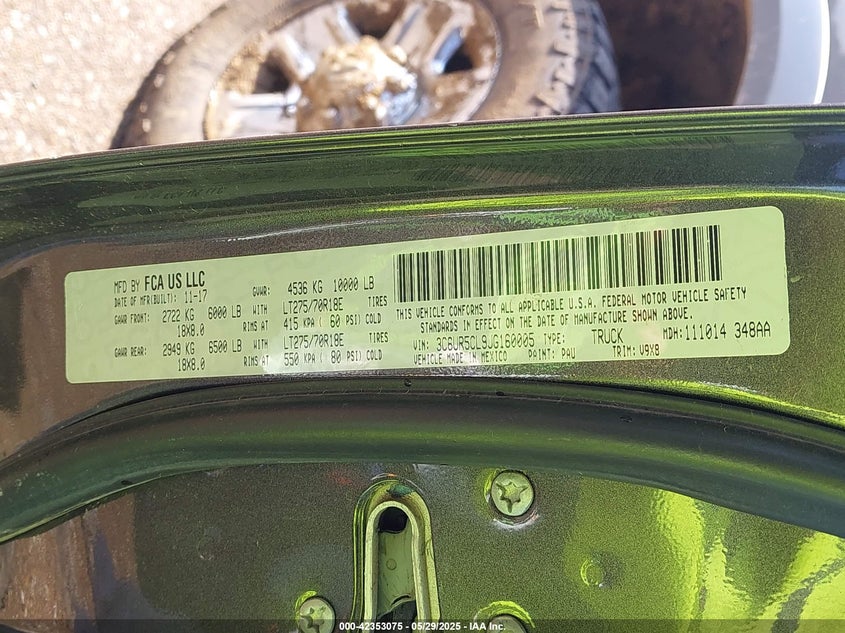 2018 RAM 2500 TRADESMAN  4X4 6'4 BOX - 3C6UR5CL9JG160005