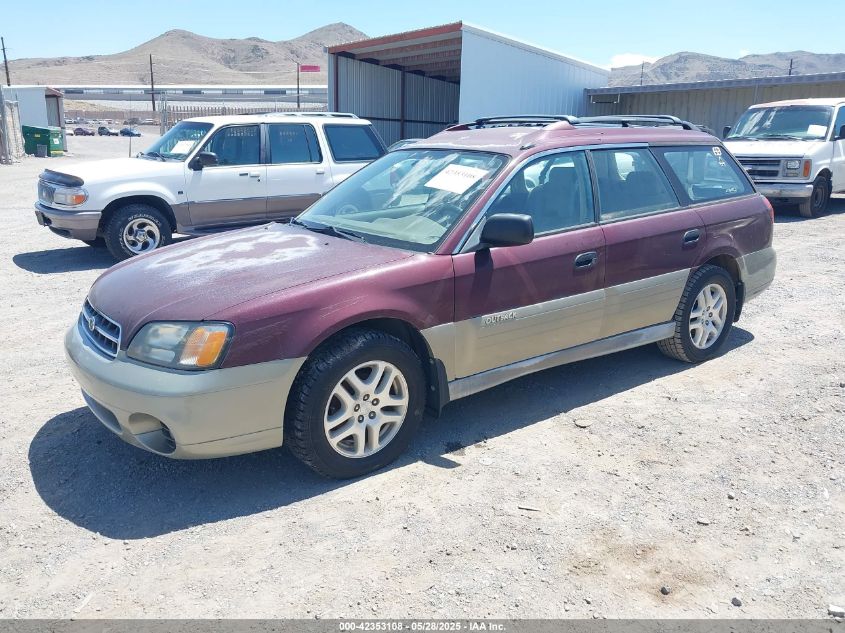 4S3BH6657Y7644881 2000 SUBARU OUTBACK photo no. 2