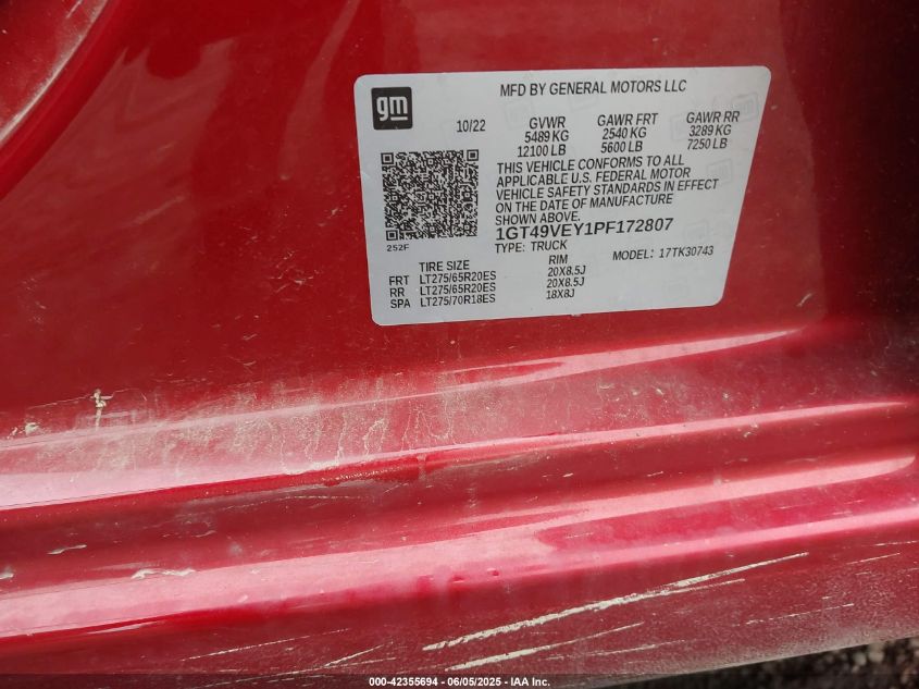 2023 GMC Sierra 3500hd - 1GT49VEY1PF172807