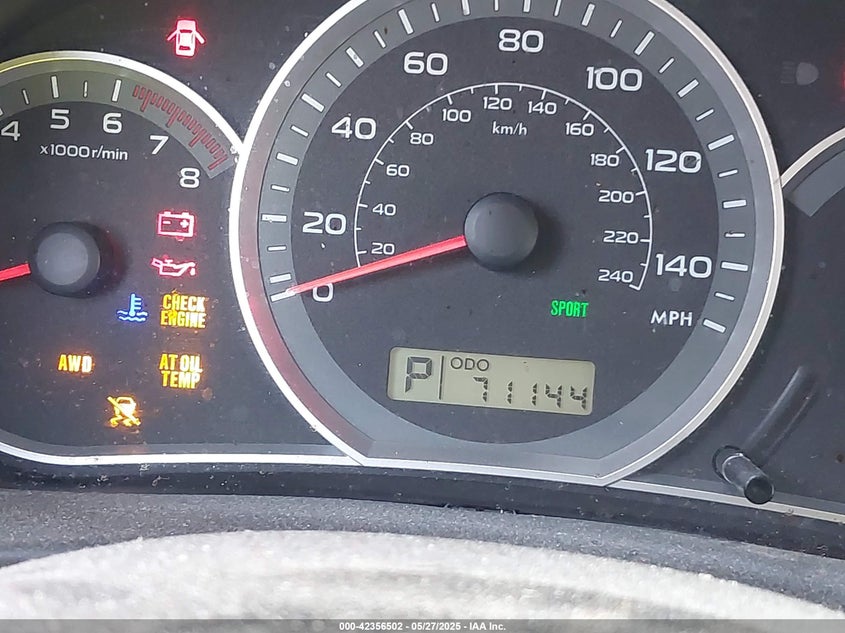 2011 SUBARU IMPREZA OUTBACK SPORT VIN: JF1GH6D6XBH828768