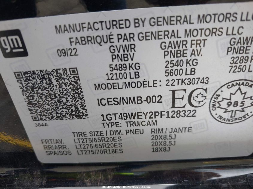 2023 GMC Sierra 3500hd - 1GT49WEY2PF128322