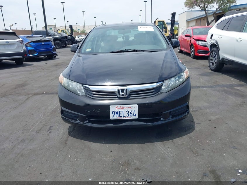 2012 HONDA CIVIC VIN: 2HGFB2F80CH500318