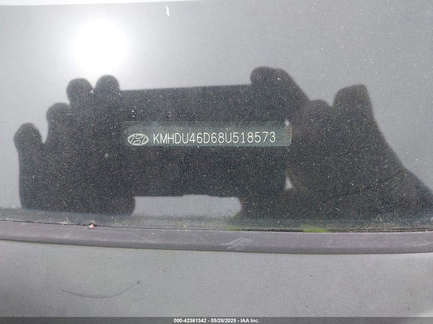 KMHDU46D68U518573 2008 HYUNDAI ELANTRA photo no. 12