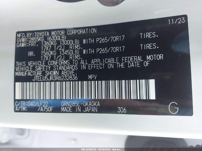 2024 Toyota 4Runner - JTELU5JR3R6232836