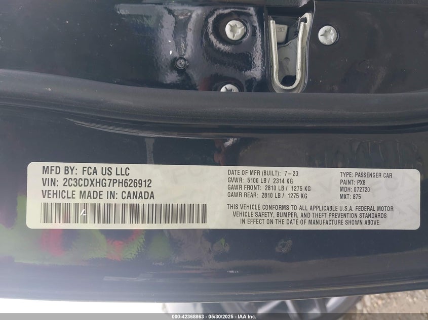 2023 DODGE CHARGER GT - 2C3CDXHG7PH626912