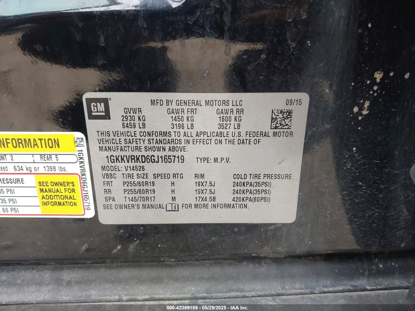 2016 GMC ACADIA SLT-1 - 1GKKVRKD6GJ165719