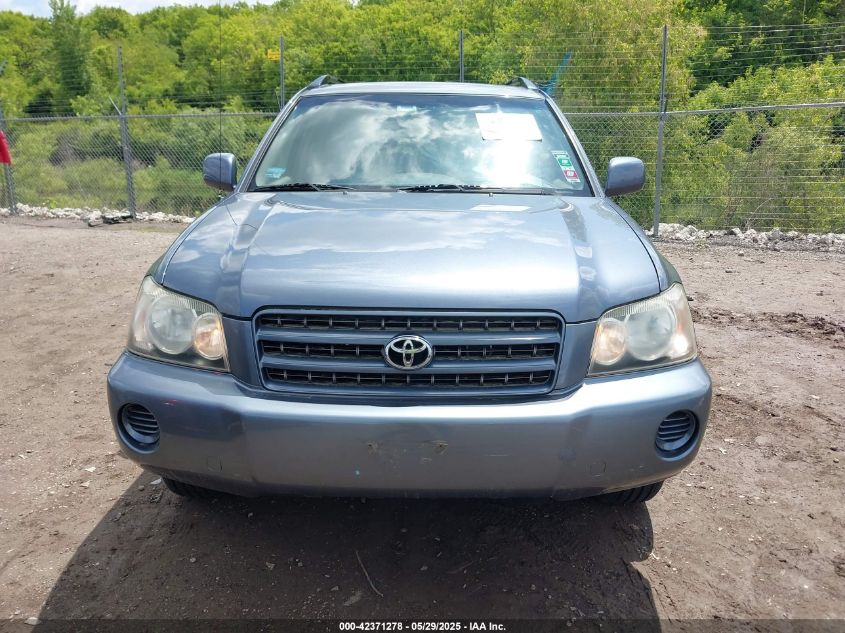 2003 Toyota Highlander V6 VIN: JTEGF21A730109345 Lot: 42371278