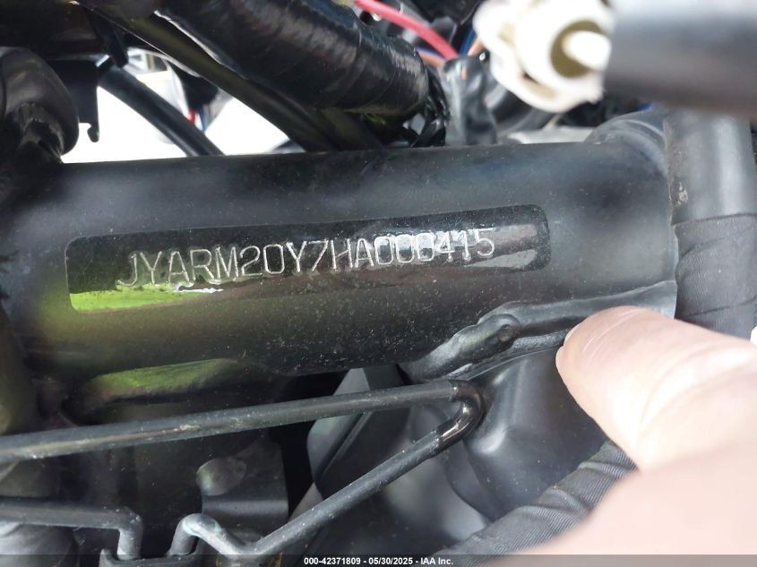 2017 Yamaha Fz07A C VIN: JYARM20Y7HA000415 Lot: 42371809