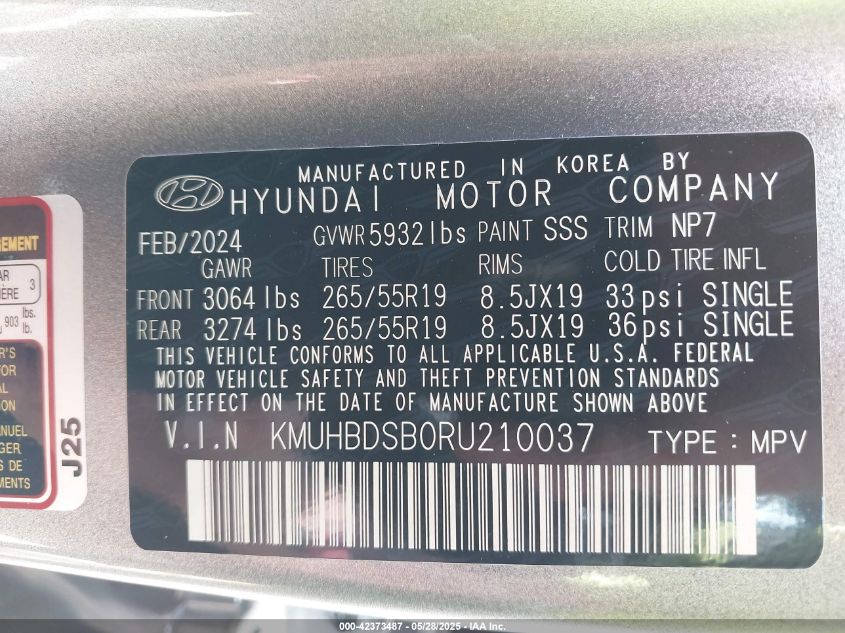 2024 Genesis GV80 - KMUHBDSB0RU210037