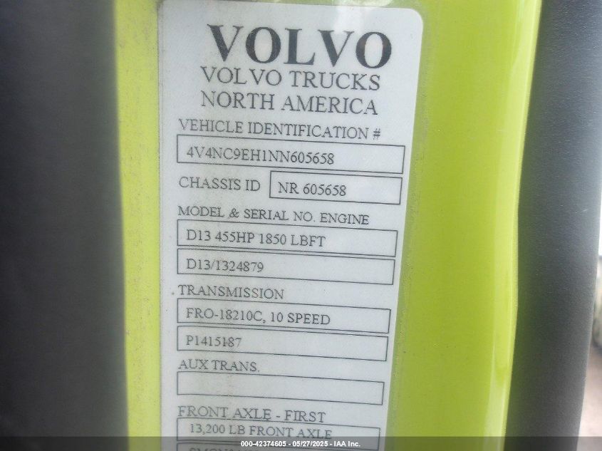 2022 Volvo VNL - 4V4NC9EH1NN605658