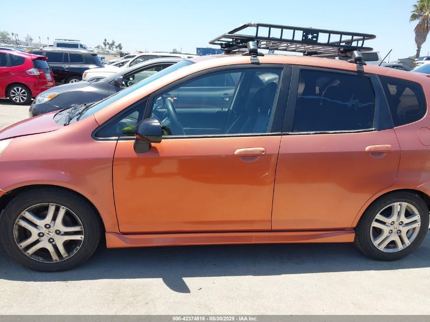 2008 Honda Fit Sport VIN: JHMGD38658S03524 Lot: 42374816