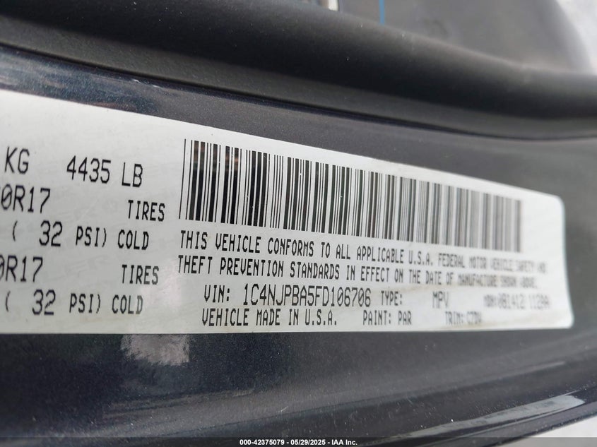 2015 JEEP PATRIOT ALTITUDE EDITION - 1C4NJPBA5FD106706