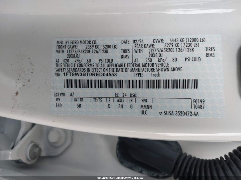 2024 Ford F-350 - 1FT8W3BT0RED04553