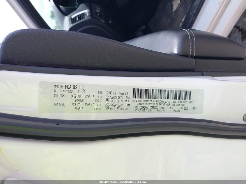 2015 DODGE DURANGO SXT - 1C4RDHAG1FC201323