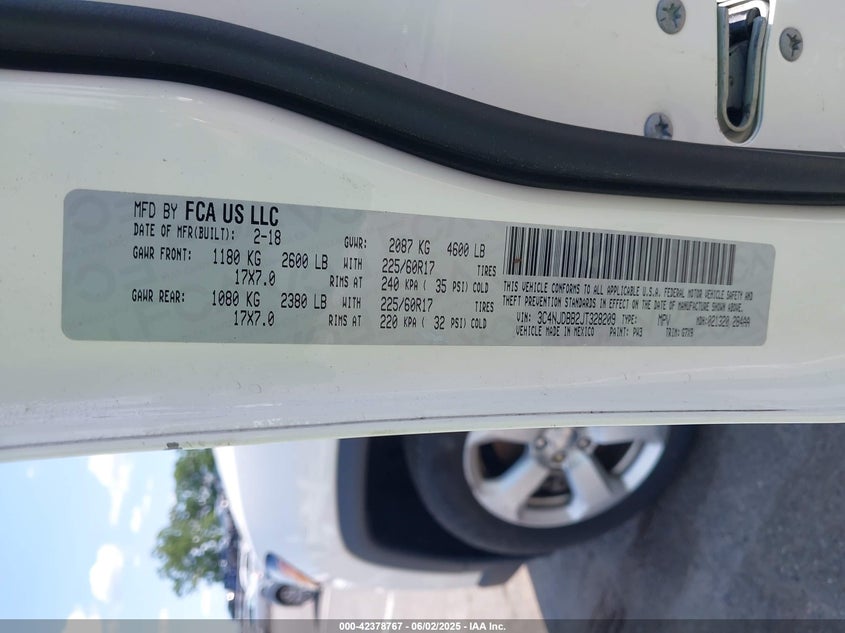 2018 JEEP COMPASS LATITUDE - 3C4NJDBB2JT328209