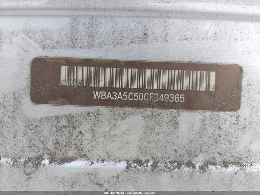 2012 BMW 328 VIN: WBA3A5C50CF349365