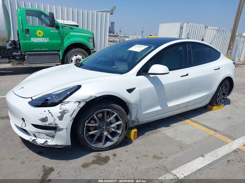 2021 Tesla Model 3 Long Range Dual Motor All-Wheel Drive VIN: 5YJ3E1EB4MF876155 Lot: 42382377