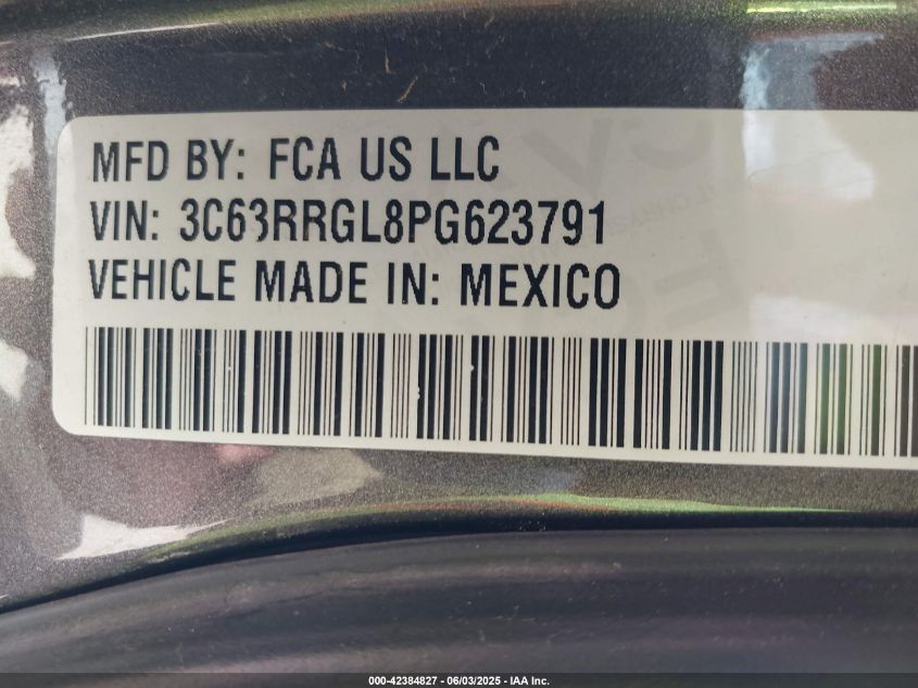 2023 Ram 3500 Tradesman 4X4 8' Box VIN: 3C63RRGL8PG623791 Lot: 42384827