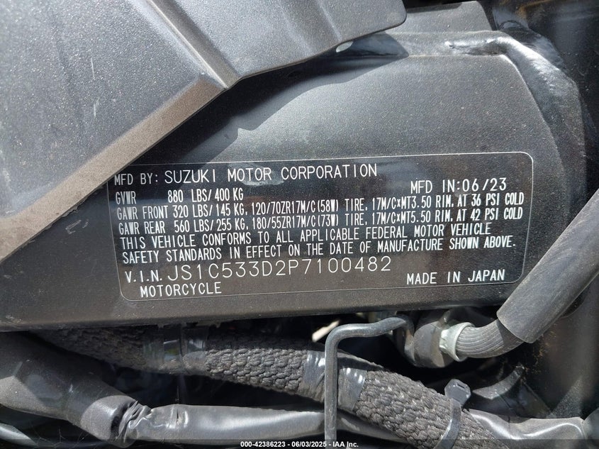 2023 SUZUKI GSX-S750 M/Z - JS1C533D2P7100482