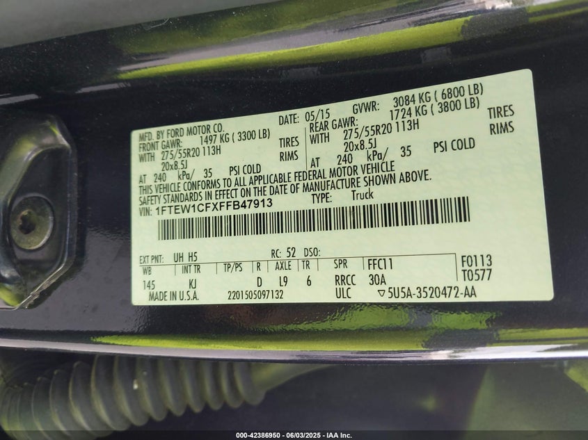 2015 FORD F-150 KING RANCH - 1FTEW1CFXFFB47913