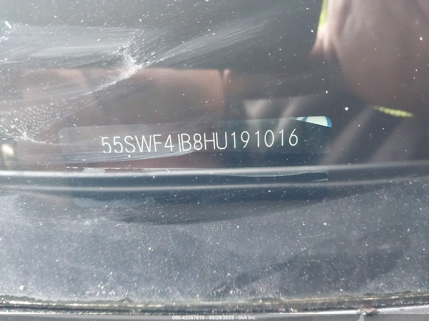 2017 MERCEDES-BENZ C 300 VIN: 55SWF4JB8HU191016