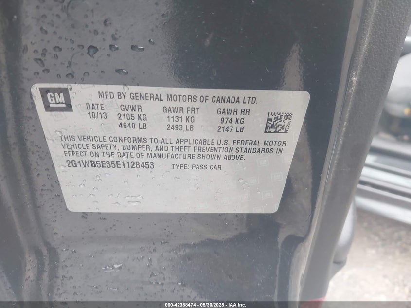 2014 CHEVROLET IMPALA LIMITED LT - 2G1WB5E35E1128453