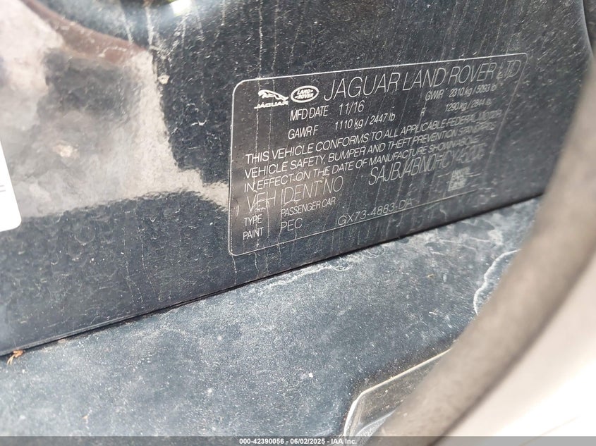 2017 JAGUAR XF 20D PREMIUM - SAJBJ4BN0HCY45206