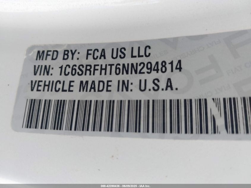 2022 Ram 1500 - 1C6SRFHT6NN294814