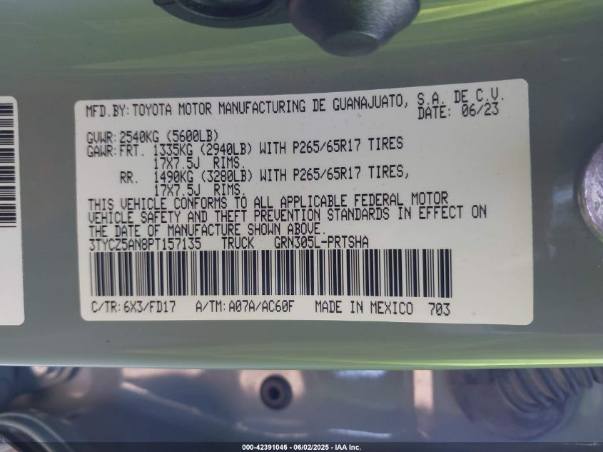 2023 Toyota Tacoma - 3TYCZ5AN8PT157135