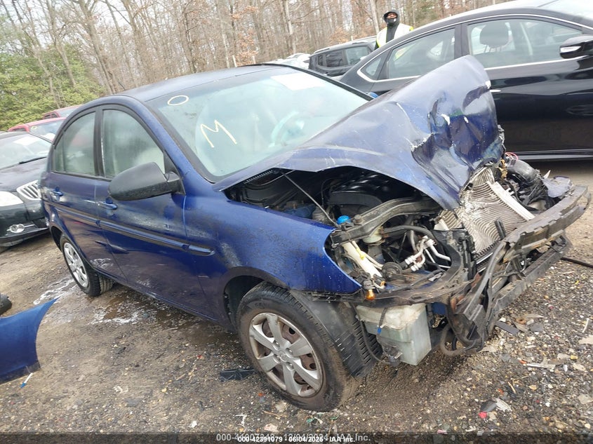 2009 Hyundai Accent Gls blue sedan gasoline KMHCN46C99U328686 photo #1