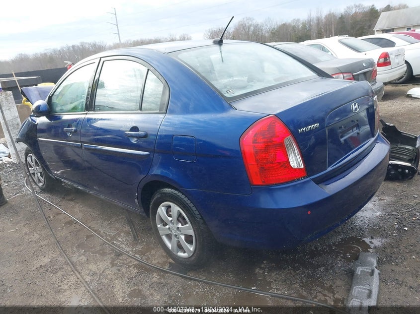 2009 Hyundai Accent Gls blue sedan gasoline KMHCN46C99U328686 photo #4