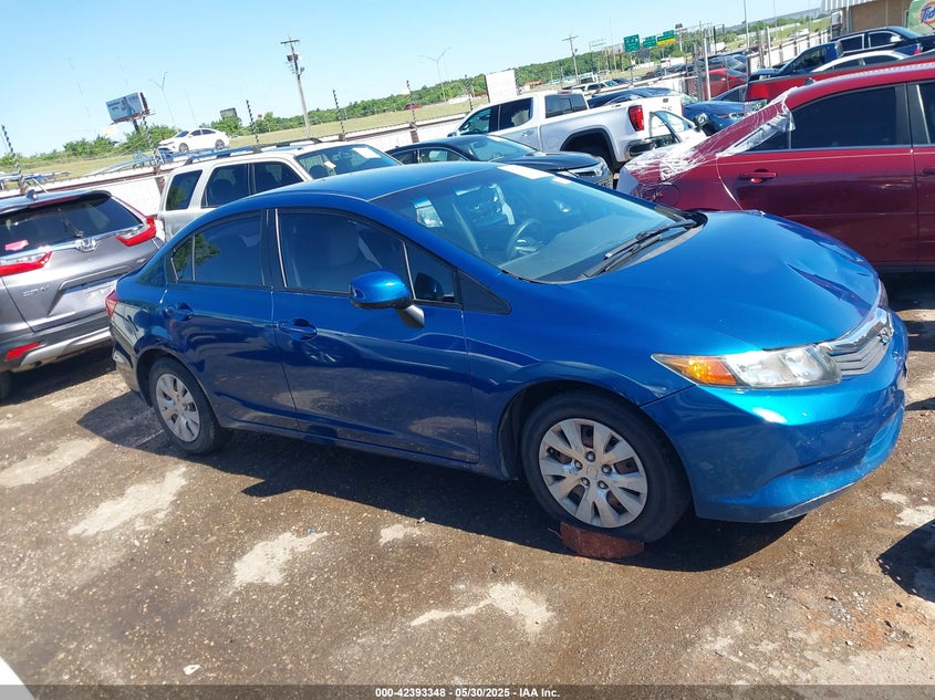 2012 HONDA CIVIC VIN: 2HGFB2F5XCH544381