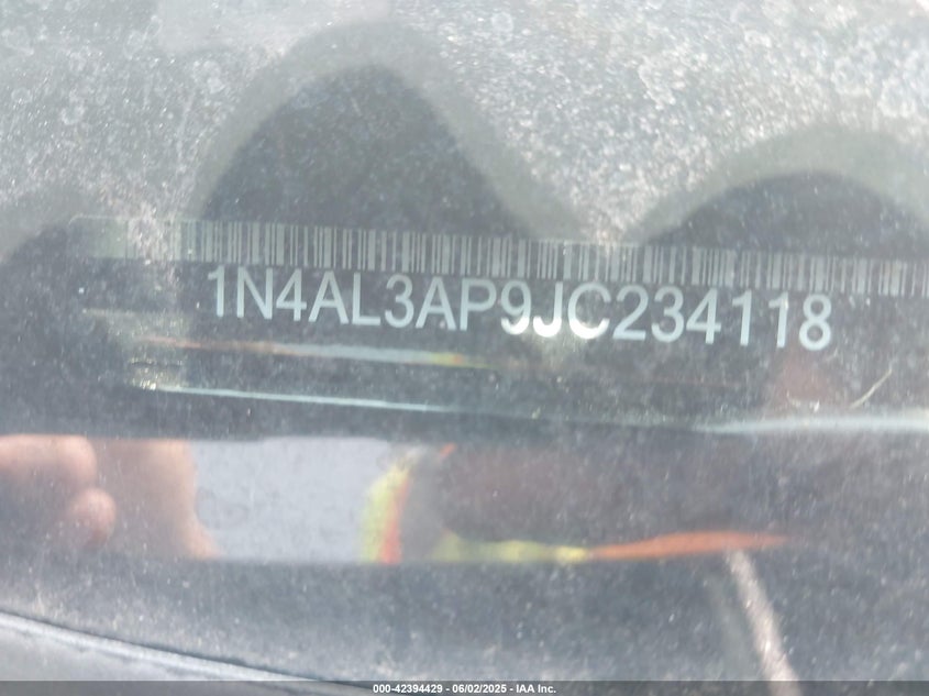 2018 NISSAN ALTIMA VIN: 1N4AL3AP9JC234118