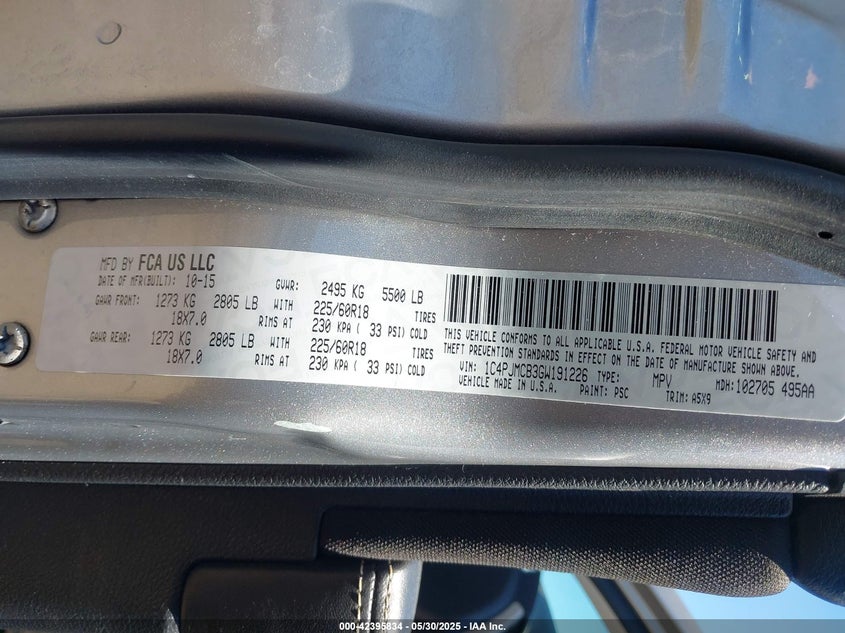 2016 JEEP CHEROKEE ALTITUDE 1C4PJMCB3GW191226