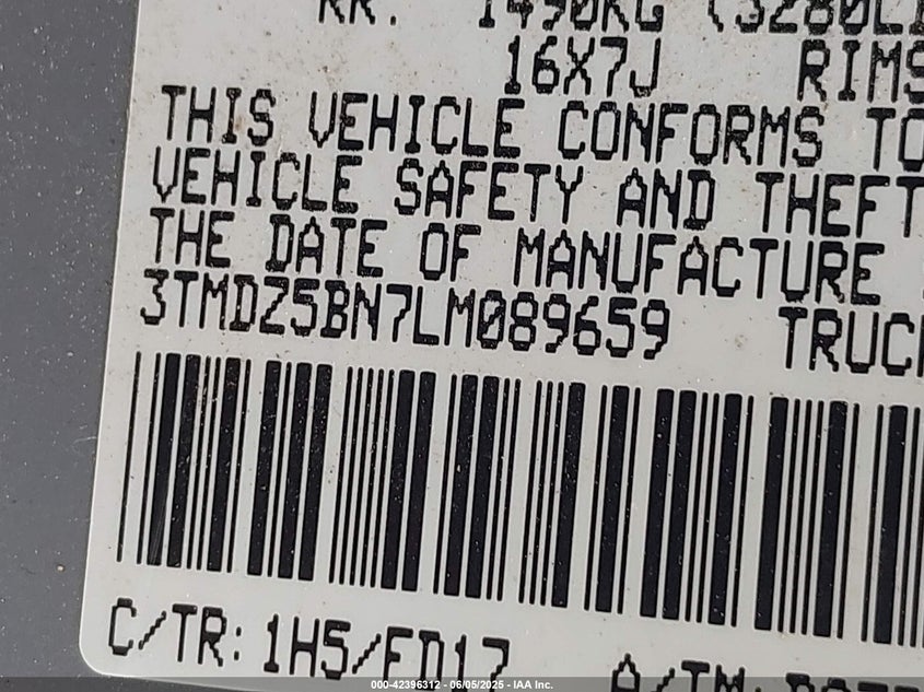 2020 TOYOTA TACOMA TRD OFF-ROAD - 3TMDZ5BN7LM089659